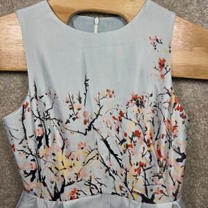 Lai Meng Five Cats Dress Womens Size M Retro Elegant Vintage‎ Tea Blue 50s
